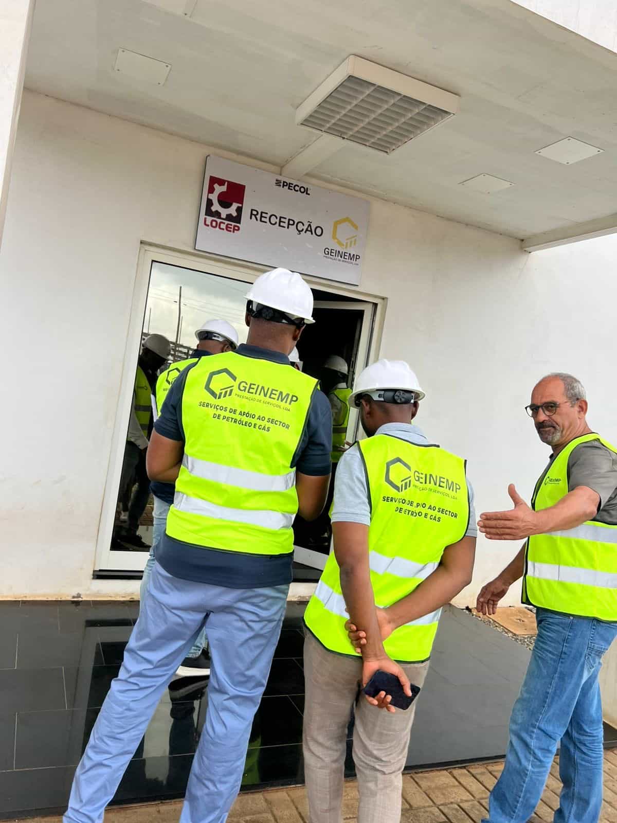 Visita da ANPG - Agência Nacional de Petróleo e Gás para certificação da GEINEMP-PRESTAÇÃO DE SERVIÇOS LDA pela mesma agência.